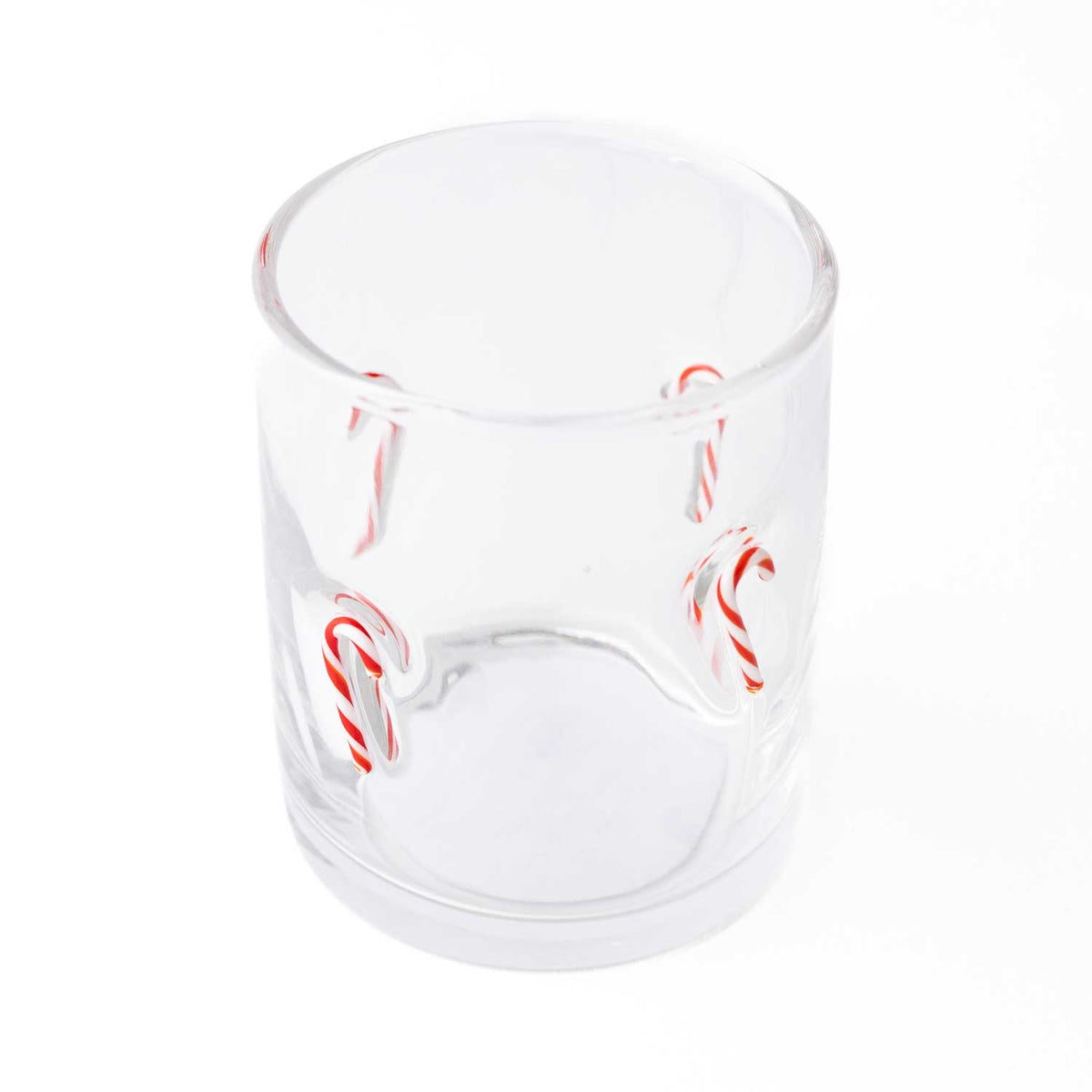 Candy Cane Icon Bead Drinking Glass, 8 oz