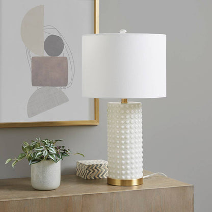 Glass Textured Dot Table Lamp
