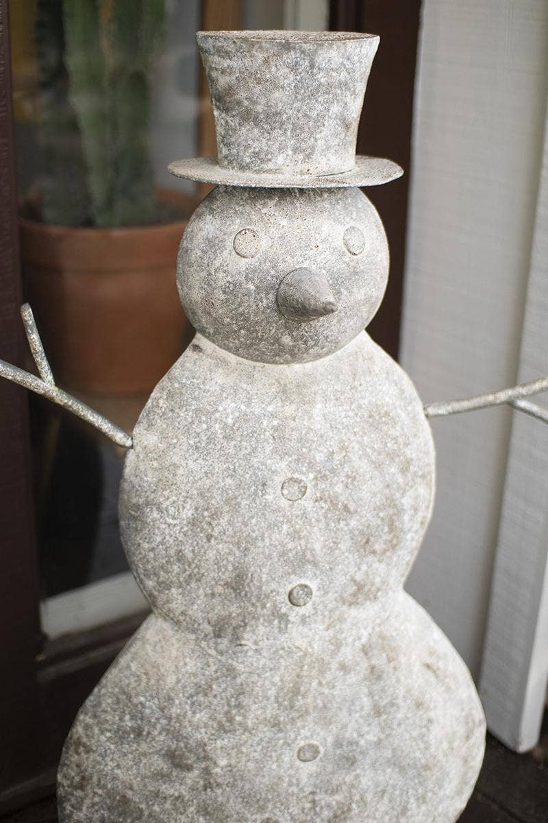 Rustic 40” Metal Snowman