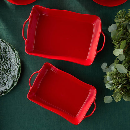 Berry Red Large Rectangular Baker