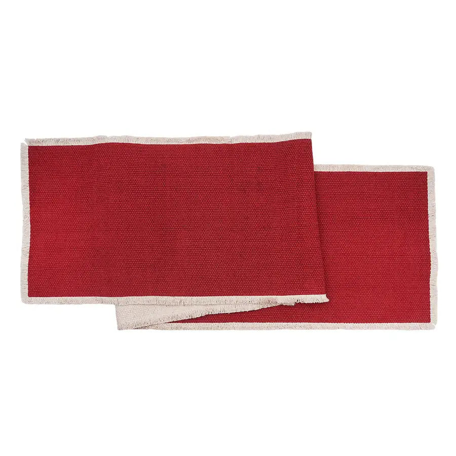 Fringed Solid Table Runner