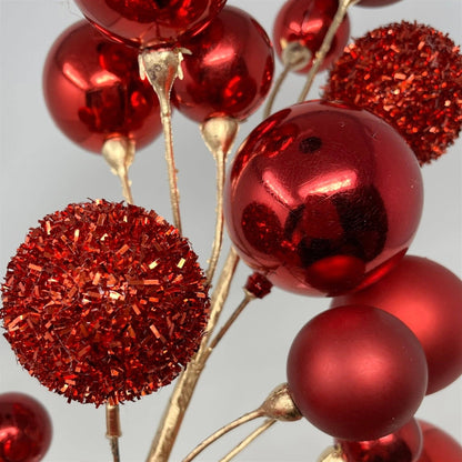 Mixed Shiny/Matte Ball Spray 30" - Red