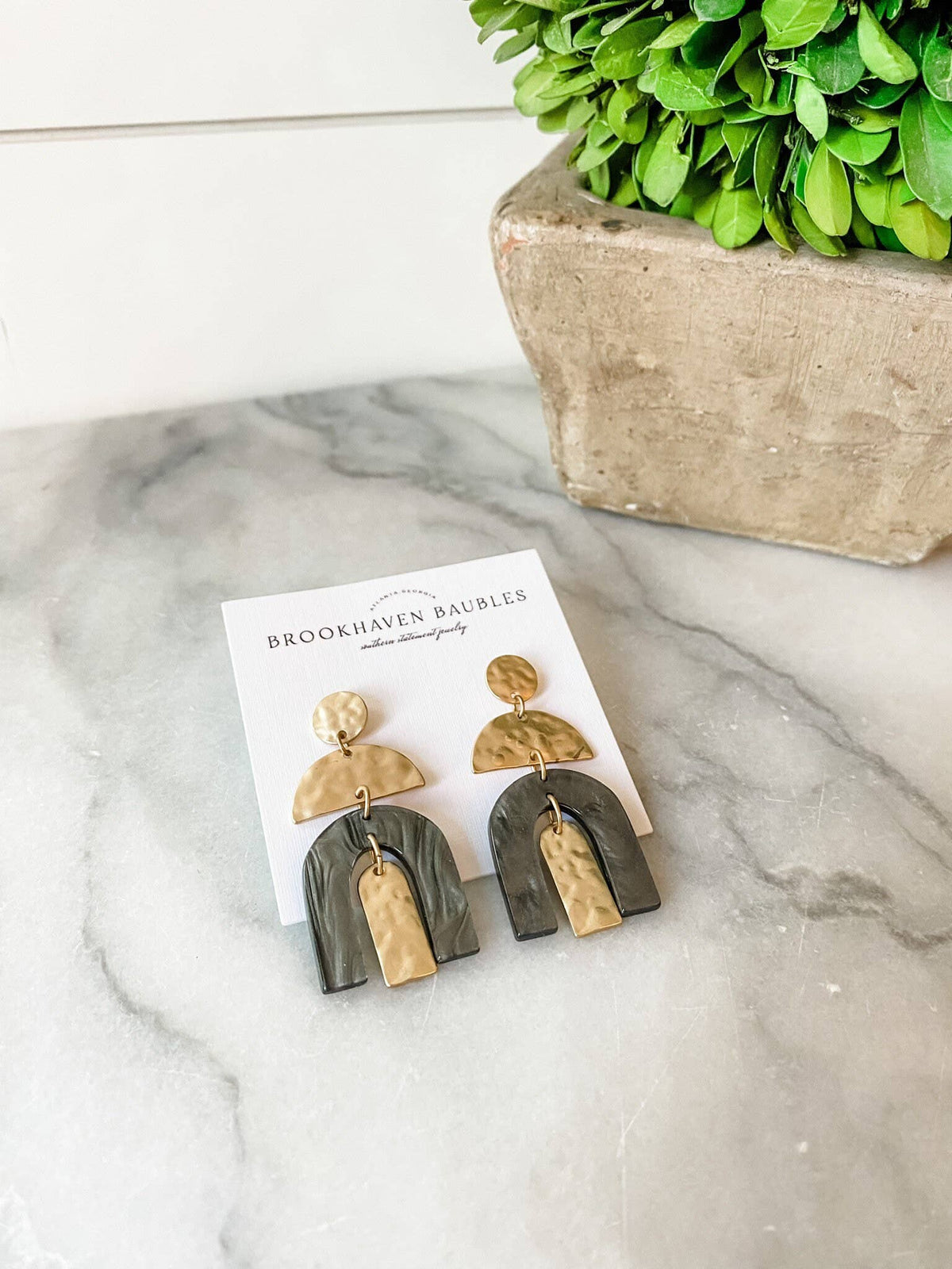 Hammered Arch Southern Statement Earrings