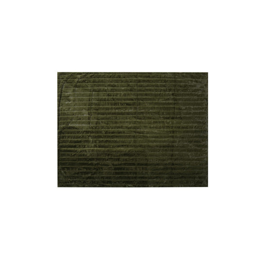 Faux Fur Throw Blanket with Velvet Backing (Green)